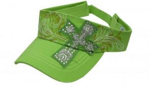 Ladies Embroidered Cross Visor