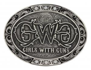 Girls With Guns Triple Bling Attitude Buckle
