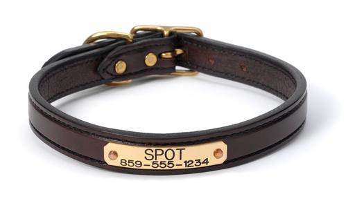 Stitched Leather Dog Collar